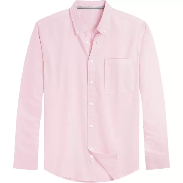 J.VER Men's Oxford Shirt Solid Casual Button Down Collar Shirts Long Sleeve Dress Shirts with Pocket