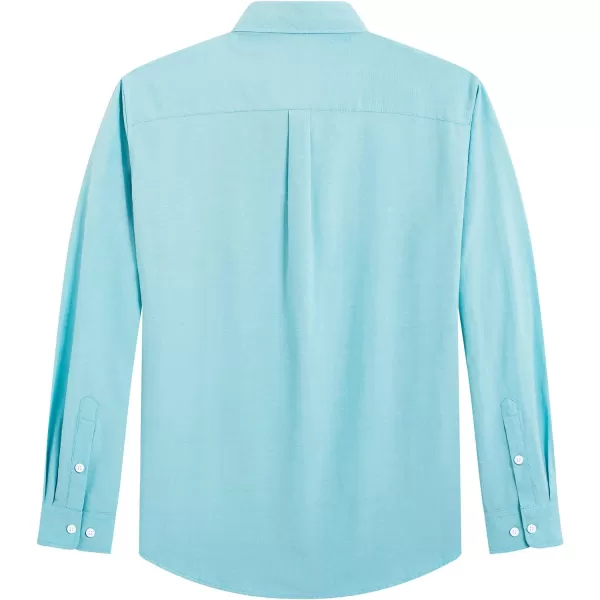 J.VER Men's Oxford Shirt Solid Casual Button Down Collar Shirts Long Sleeve Dress Shirts with Pocket