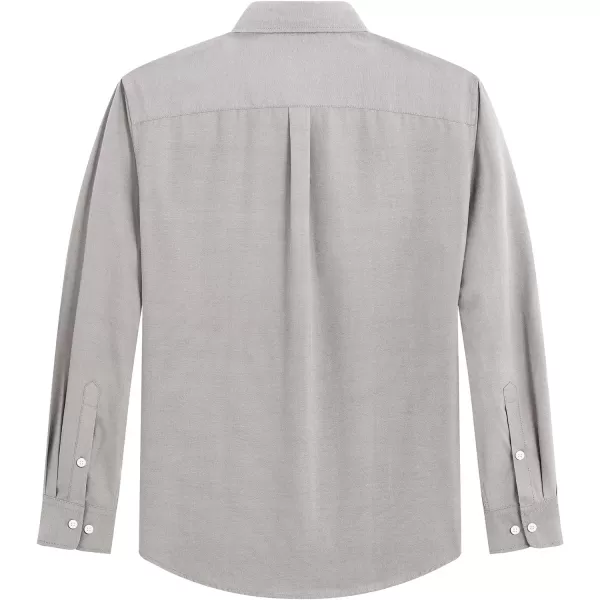 J.VER Men's Oxford Shirt Solid Casual Button Down Collar Shirts Long Sleeve Dress Shirts with Pocket