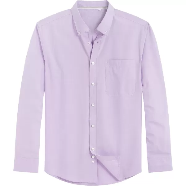 J.VER Men's Oxford Shirt Solid Casual Button Down Collar Shirts Long Sleeve Dress Shirts with Pocket