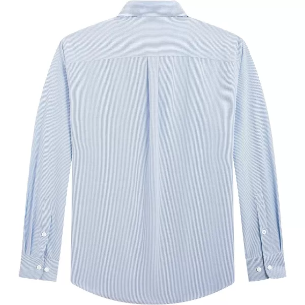 J.VER Men's Oxford Shirt Solid Casual Button Down Collar Shirts Long Sleeve Dress Shirts with Pocket