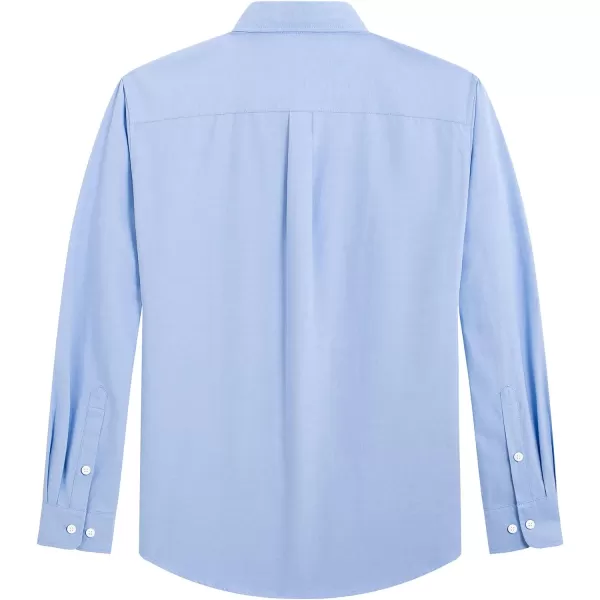 J.VER Men's Oxford Shirt Solid Casual Button Down Collar Shirts Long Sleeve Dress Shirts with Pocket