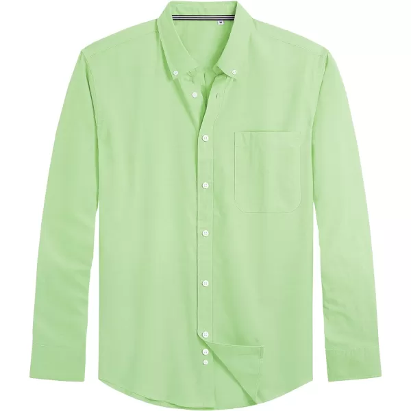 J.VER Men's Oxford Shirt Solid Casual Button Down Collar Shirts Long Sleeve Dress Shirts with Pocket