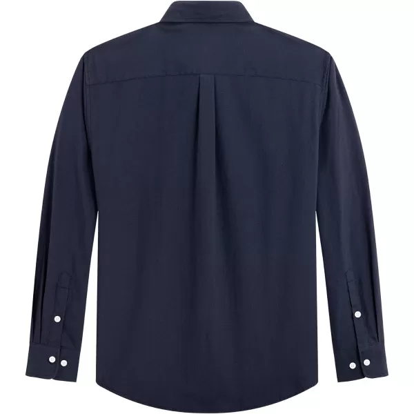 J.VER Men's Oxford Shirt Solid Casual Button Down Collar Shirts Long Sleeve Dress Shirts with Pocket