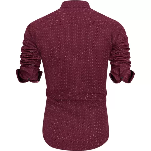 J.VER Men's Printed Dress Shirts Casual Long Sleeve Stylish Button Down Shirt