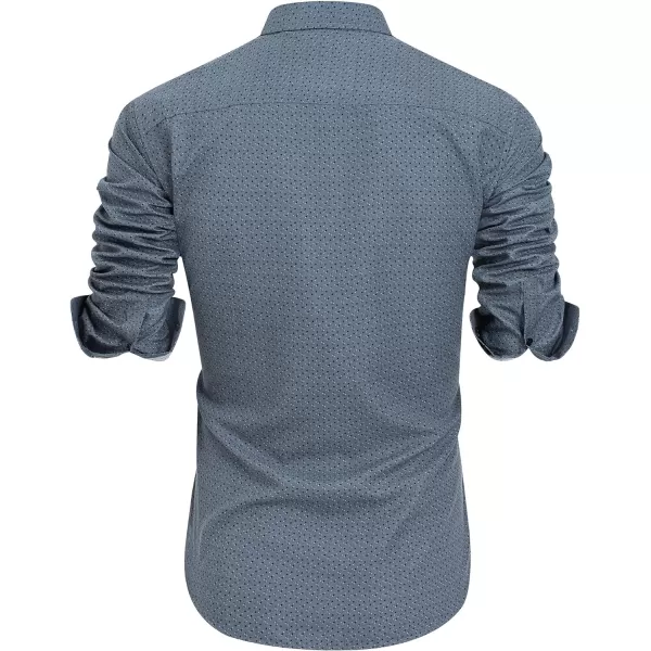 J.VER Men's Printed Dress Shirts Casual Long Sleeve Stylish Button Down Shirt