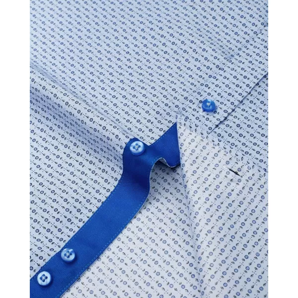 J.VER Men's Printed Dress Shirts Casual Long Sleeve Stylish Button Down Shirt