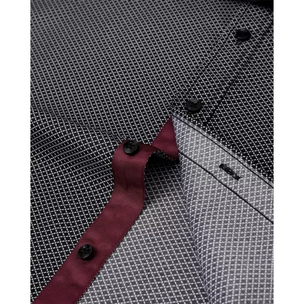 J.VER Men's Printed Dress Shirts Casual Long Sleeve Stylish Button Down Shirt