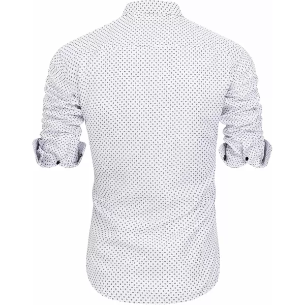 J.VER Men's Printed Dress Shirts Casual Long Sleeve Stylish Button Down Shirt