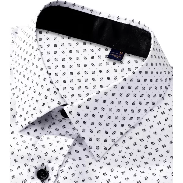 J.VER Men's Printed Dress Shirts Casual Long Sleeve Stylish Button Down Shirt