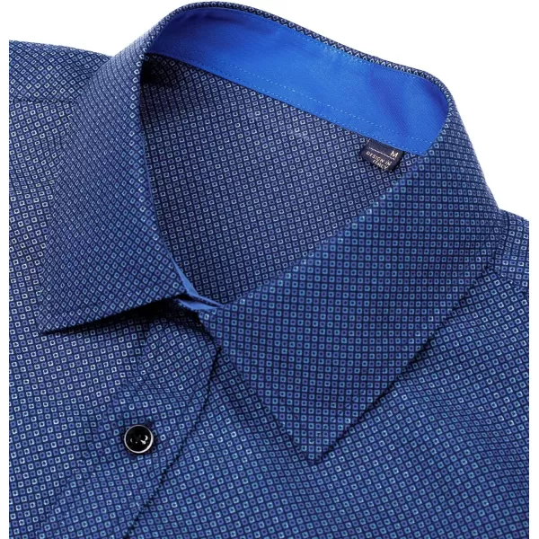 J.VER Men's Printed Dress Shirts Casual Long Sleeve Stylish Button Down Shirt