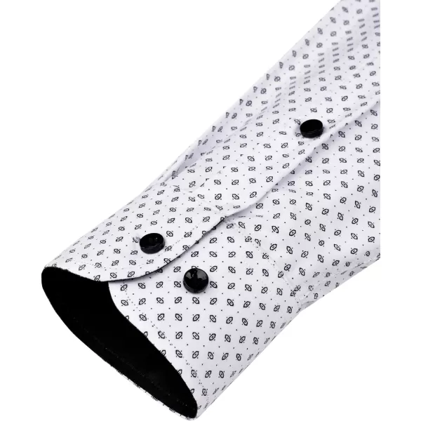 J.VER Men's Printed Dress Shirts Casual Long Sleeve Stylish Button Down Shirt