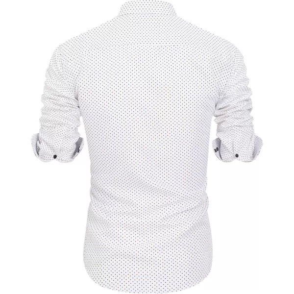 J.VER Men's Printed Dress Shirts Casual Long Sleeve Stylish Button Down Shirt