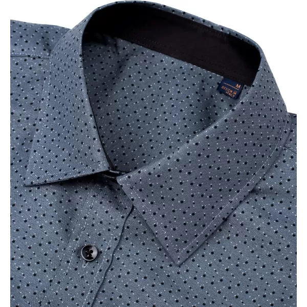 J.VER Men's Printed Dress Shirts Casual Long Sleeve Stylish Button Down Shirt