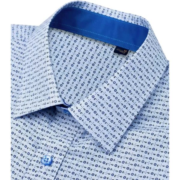 J.VER Men's Printed Dress Shirts Casual Long Sleeve Stylish Button Down Shirt