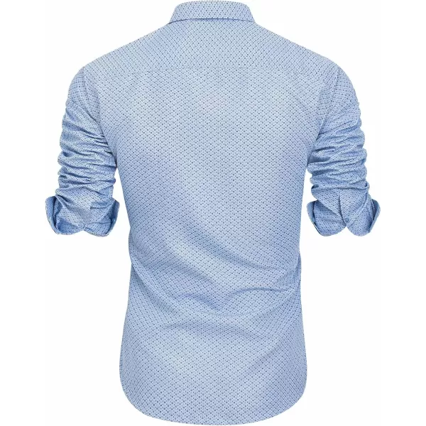 J.VER Men's Printed Dress Shirts Casual Long Sleeve Stylish Button Down Shirt