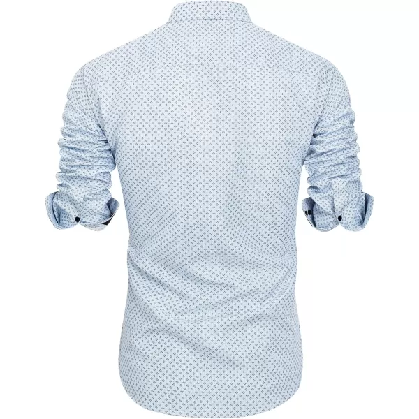 J.VER Men's Printed Dress Shirts Casual Long Sleeve Stylish Button Down Shirt