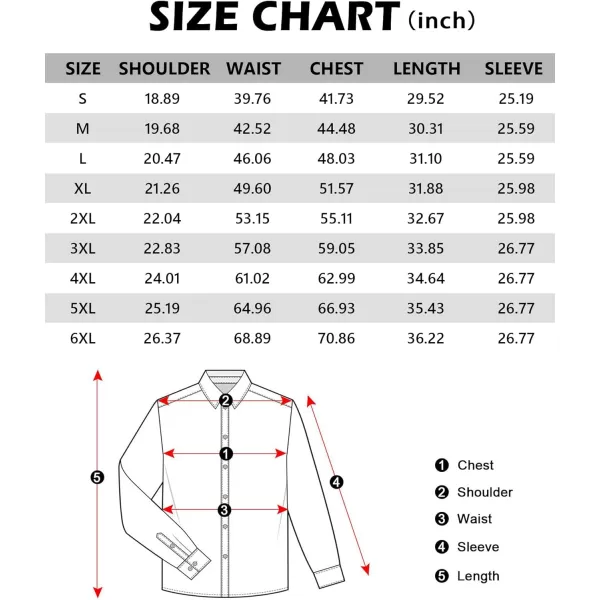 J.VER Men's Printed Dress Shirts Casual Long Sleeve Stylish Button Down Shirt