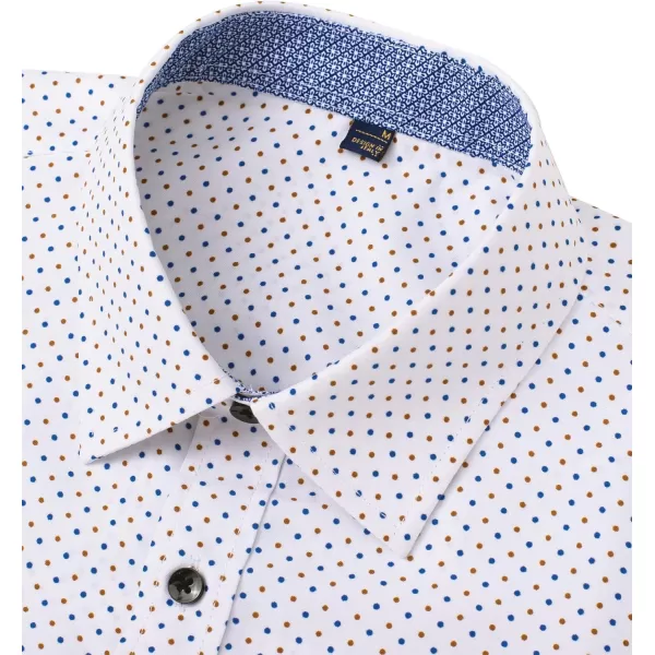 J.VER Men's Printed Dress Shirts Casual Long Sleeve Stylish Button Down Shirt