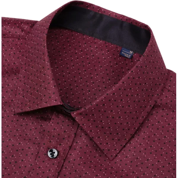 J.VER Men's Printed Dress Shirts Casual Long Sleeve Stylish Button Down Shirt