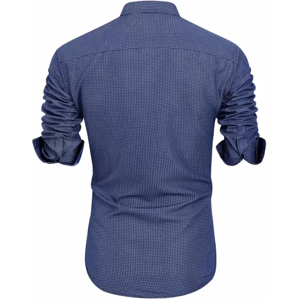 J.VER Men's Printed Dress Shirts Casual Long Sleeve Stylish Button Down Shirt