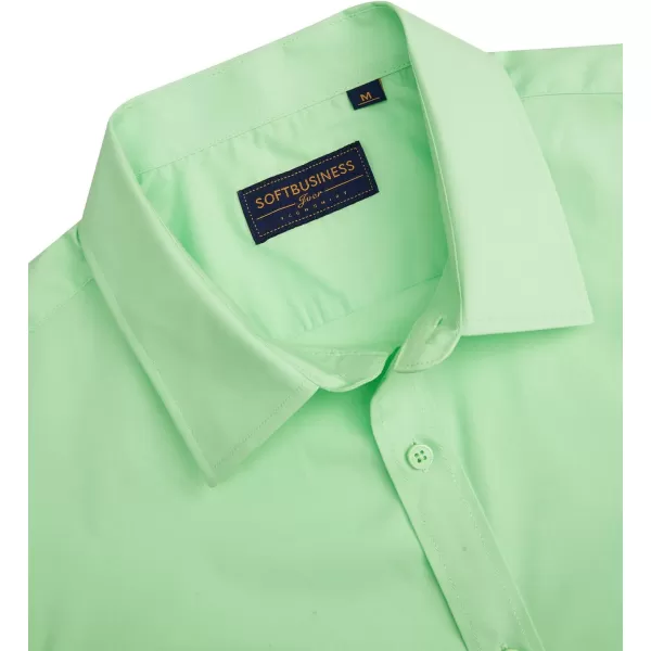 J.VER Men's Short Sleeve Dress Shirts Stretch Stain Shield Casual Button Down Shirts Solid Formal Shirt