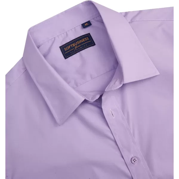 J.VER Men's Short Sleeve Dress Shirts Stretch Stain Shield Casual Button Down Shirts Solid Formal Shirt