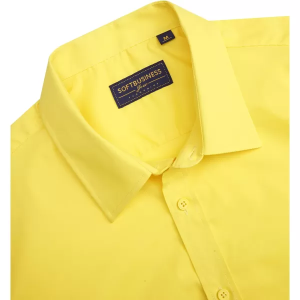J.VER Men's Short Sleeve Dress Shirts Stretch Stain Shield Casual Button Down Shirts Solid Formal Shirt