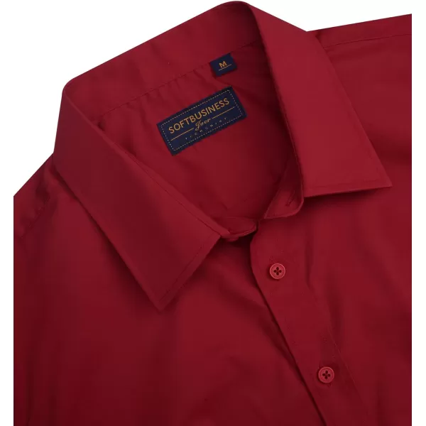 J.VER Men's Short Sleeve Dress Shirts Stretch Stain Shield Casual Button Down Shirts Solid Formal Shirt