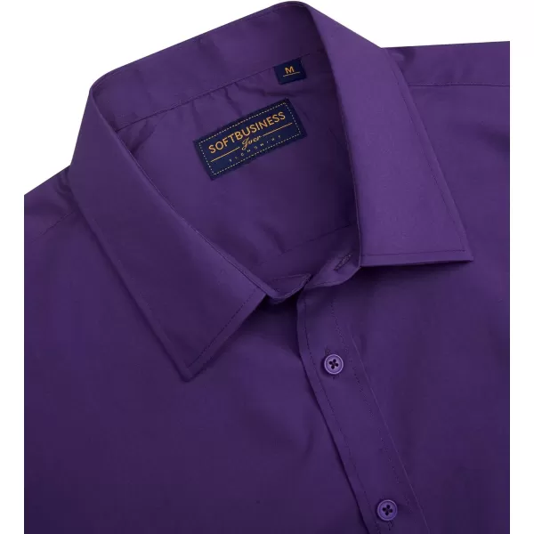 J.VER Men's Short Sleeve Dress Shirts Stretch Stain Shield Casual Button Down Shirts Solid Formal Shirt