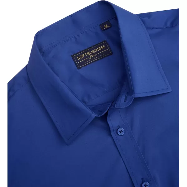 J.VER Men's Short Sleeve Dress Shirts Stretch Stain Shield Casual Button Down Shirts Solid Formal Shirt