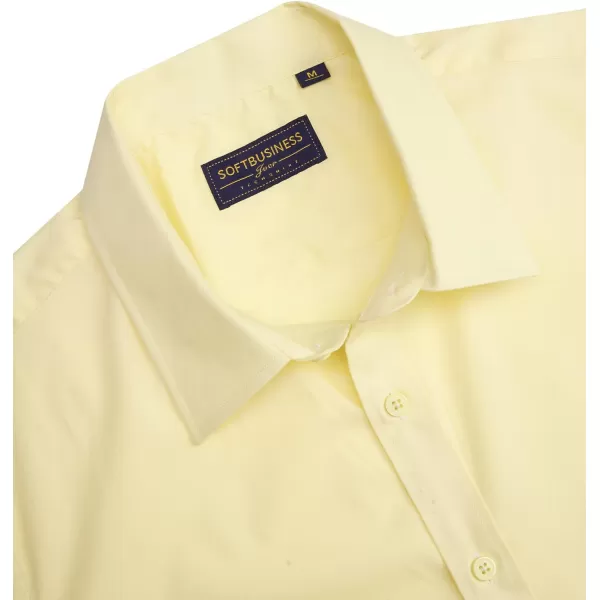 J.VER Men's Short Sleeve Dress Shirts Stretch Stain Shield Casual Button Down Shirts Solid Formal Shirt
