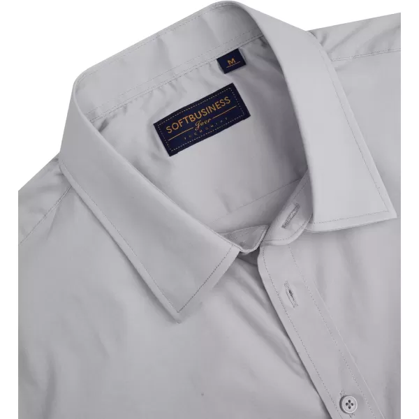 J.VER Men's Short Sleeve Dress Shirts Stretch Stain Shield Casual Button Down Shirts Solid Formal Shirt