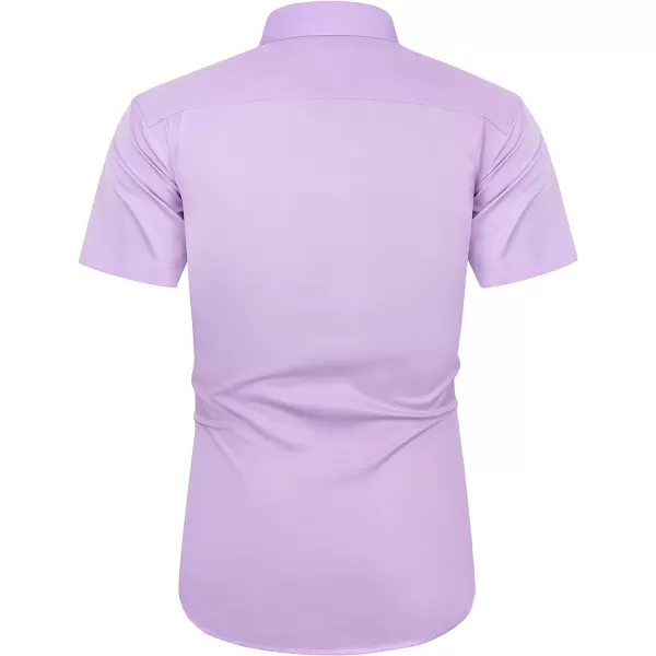 J.VER Men's Short Sleeve Dress Shirts with Pocket Casual Button Down Shirt Wrinkle-Free Stretch Business Shirts