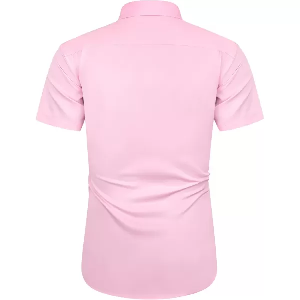 J.VER Men's Short Sleeve Dress Shirts with Pocket Casual Button Down Shirt Wrinkle-Free Stretch Business Shirts