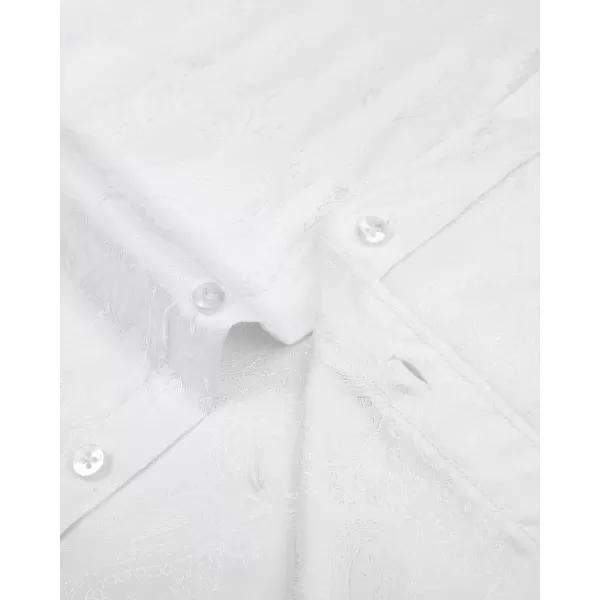J.VER Men's Silk Satin Long Sleeve Dress Shirts Shiny Casual Button Down Shirt Luxury Party Prom Shirts