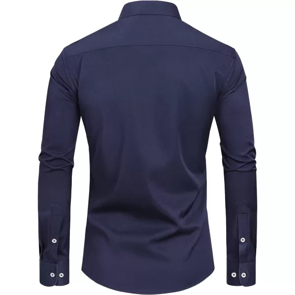 J.VER Men's Tuxedo Shirt Formal Dress Shirt Pleated Long Sleeve Button Down Shirts for Prom Party Wedding