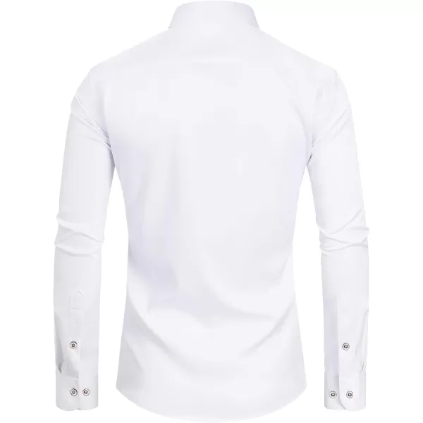 J.VER Men's Tuxedo Shirt Formal Dress Shirt Pleated Long Sleeve Button Down Shirts for Prom Party Wedding
