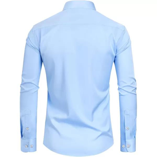 J.VER Men's Tuxedo Shirt Formal Dress Shirt Pleated Long Sleeve Button Down Shirts for Prom Party Wedding