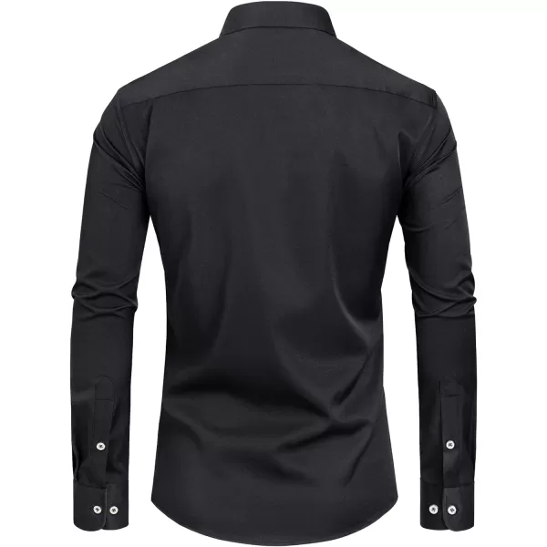 J.VER Men's Tuxedo Shirt Formal Dress Shirt Pleated Long Sleeve Button Down Shirts for Prom Party Wedding