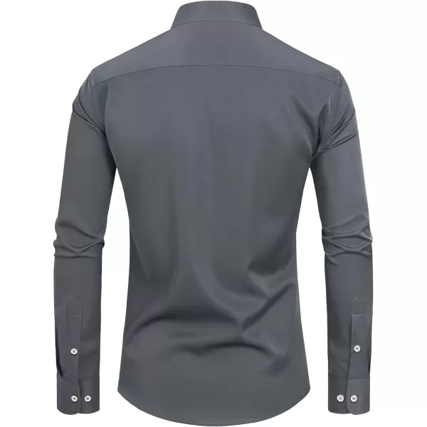 J.VER Men's Tuxedo Shirt Formal Dress Shirt Pleated Long Sleeve Button Down Shirts for Prom Party Wedding