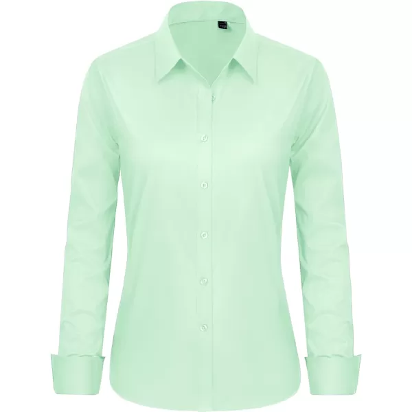 J.VER Womens Button Down Shirt Long Sleeve Dress Shirts Stretch Solid Work Blouse