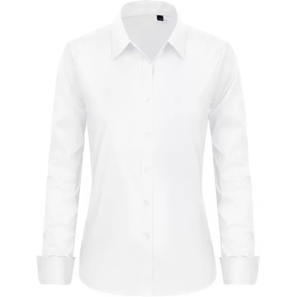 J.VER Womens Button Down Shirt Long Sleeve Dress Shirts Stretch Solid Work Blouse
