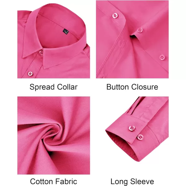 J.VER Womens Button Down Shirt Long Sleeve Dress Shirts Stretch Solid Work Blouse