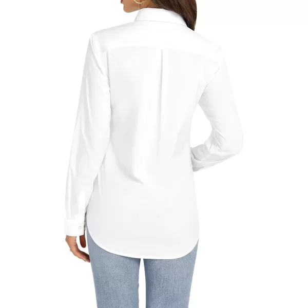 J.VER Womens Button Down Shirt Long Sleeve Dress Shirts Stretch Solid Work Blouse