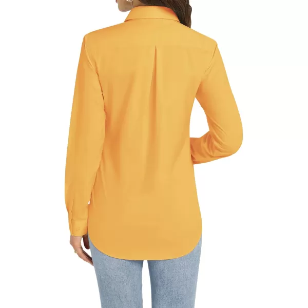 J.VER Womens Button Down Shirt Long Sleeve Dress Shirts Stretch Solid Work Blouse
