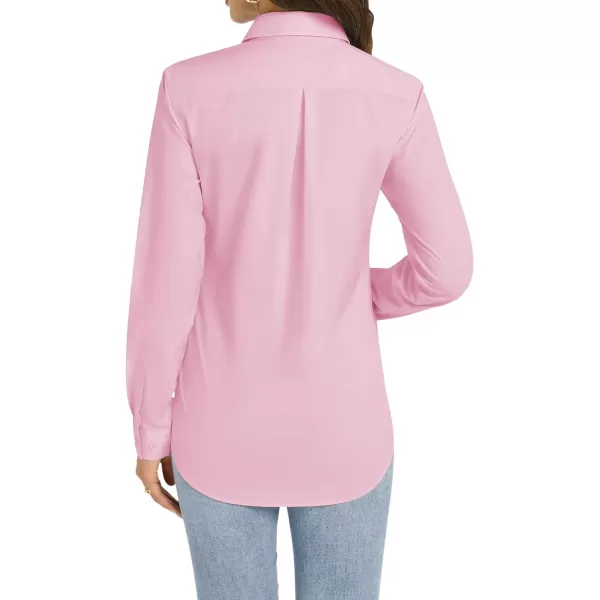 J.VER Womens Button Down Shirt Long Sleeve Dress Shirts Stretch Solid Work Blouse