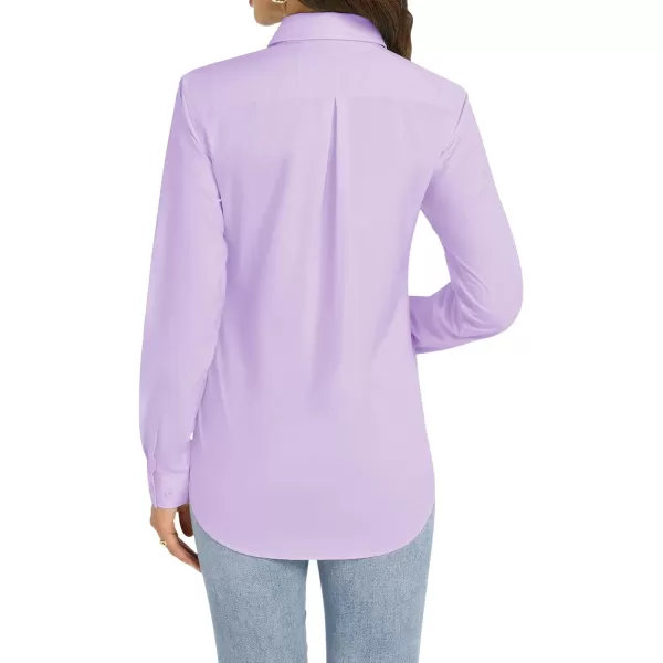 J.VER Womens Button Down Shirt Long Sleeve Dress Shirts Stretch Solid Work Blouse