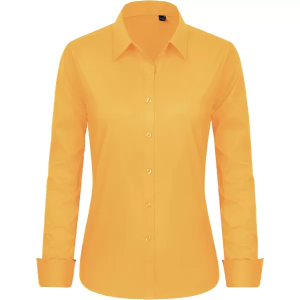 J.VER Womens Button Down Shirt Long Sleeve Dress Shirts Stretch Solid Work Blouse
