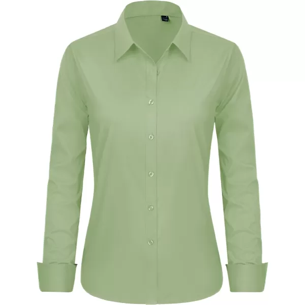 J.VER Womens Button Down Shirt Long Sleeve Dress Shirts Stretch Solid Work Blouse